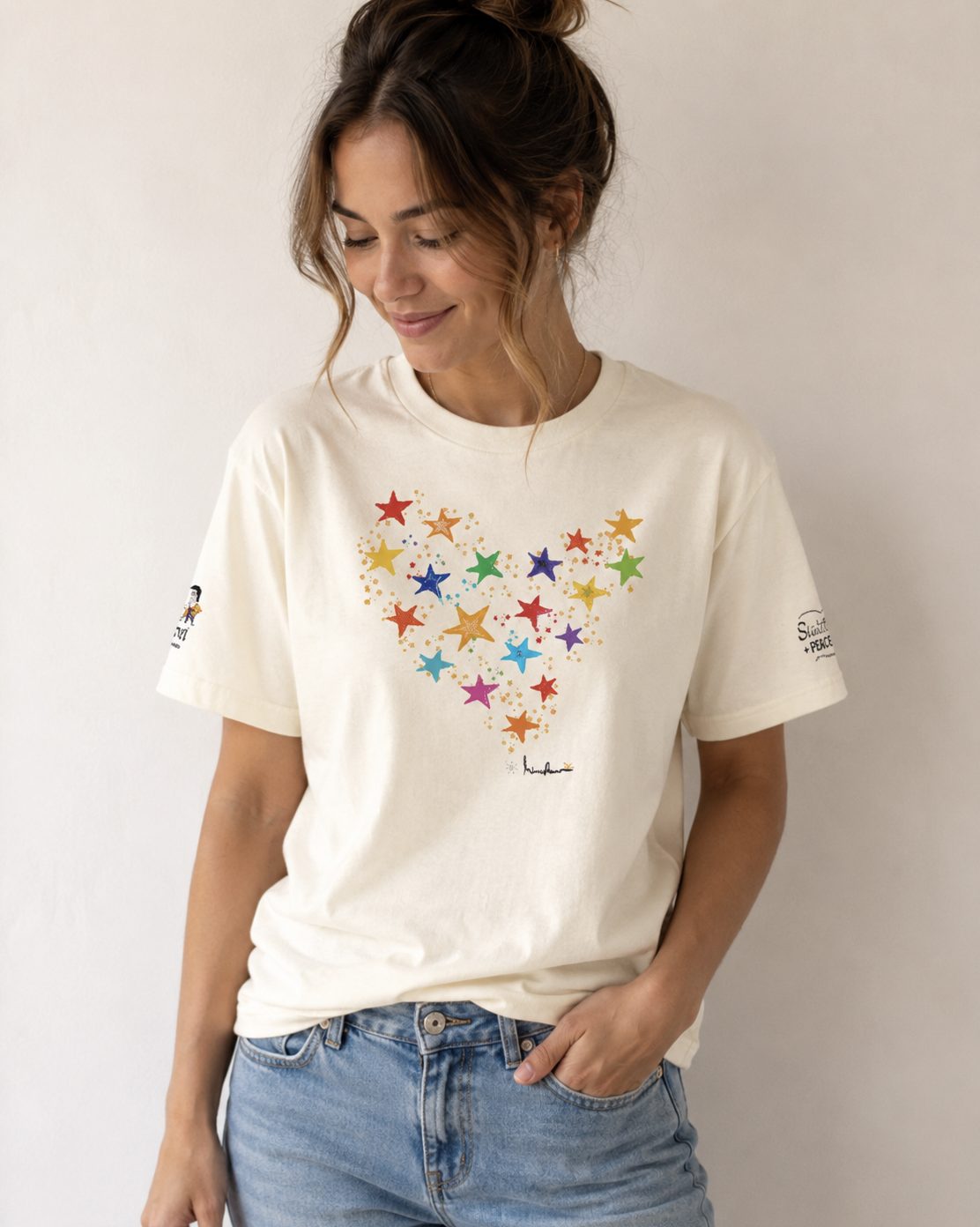 Camiseta Stibůrkovo Bakery con gráfico estrella-corazón
